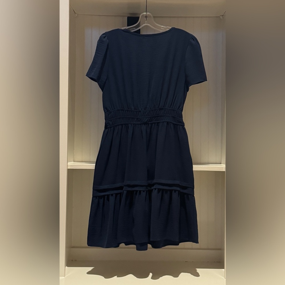 Rachel Zoe Classic Navy Blue Midi Dress | S - Picture 3 of 7